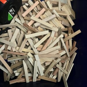 Small pieces of wood to be used for crafting